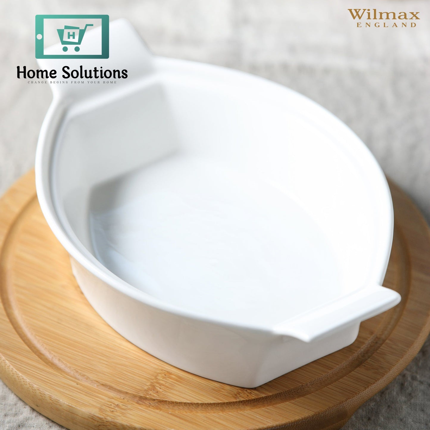 Wilmax England Fine Porcelain Baking Dish 8.5 Inch 22 cm – Elegant Oven-to-Table Serveware
