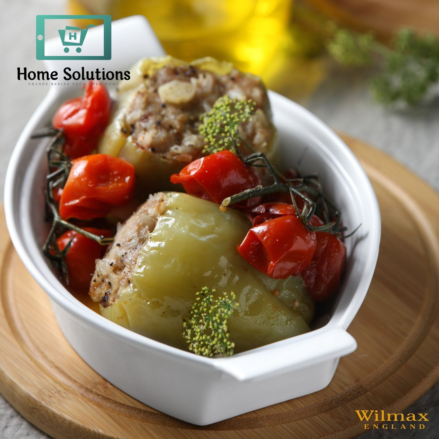 Wilmax England Fine Porcelain Baking Dish 8.5 Inch 22 cm – Elegant Oven-to-Table Serveware