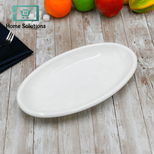 Wilmax England White Fine Porcelain Oval Serving Platter 12" | Elegant Presentation Dish