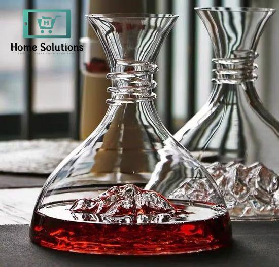 Lead Free Crystal Handmade Iceberg Beverage Decanter Carafe - 2000ml