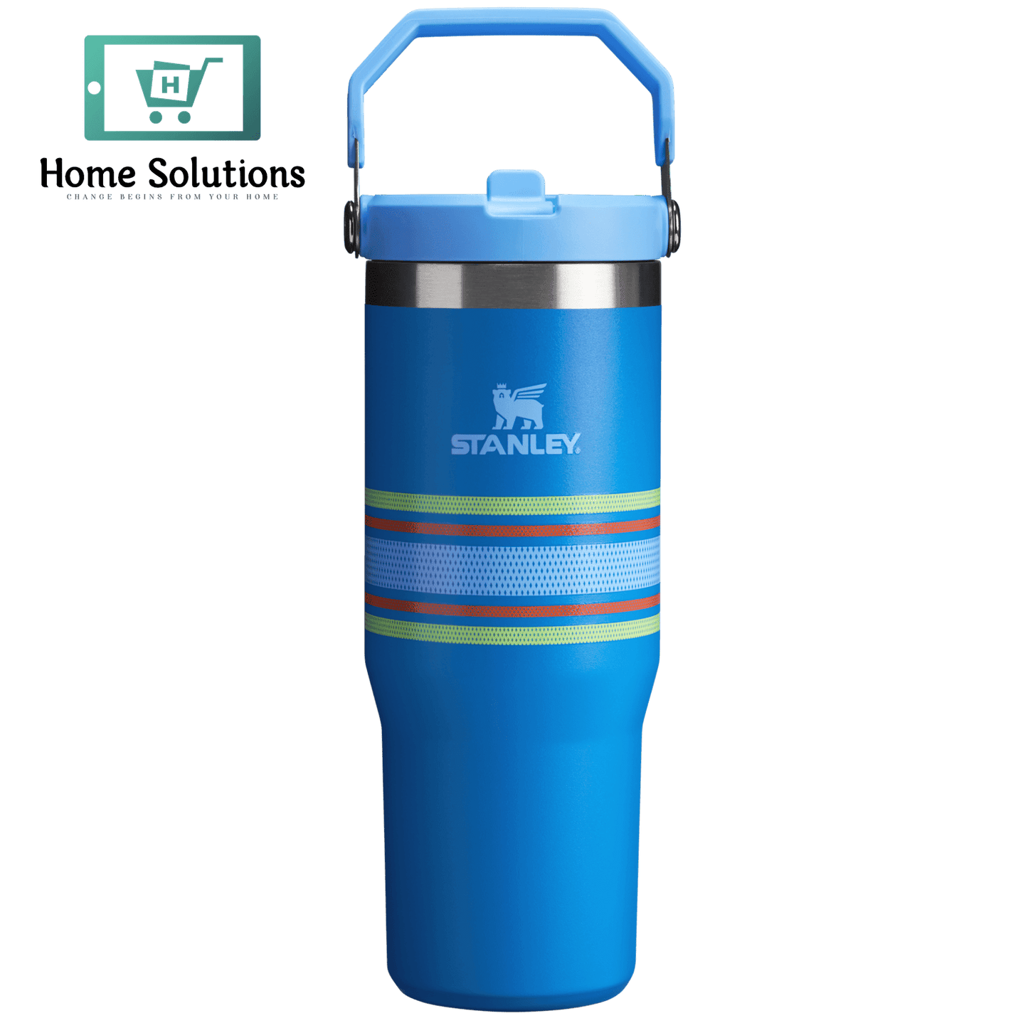 STANLEY ICEFLOW TM 30 OZ FLIP STRAW TUMBLER - AZURE MESH