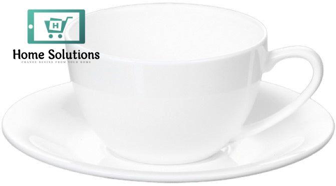 Wilmax England Fine Porcelain Cappuccino Cup & Saucer Set – 180 ml