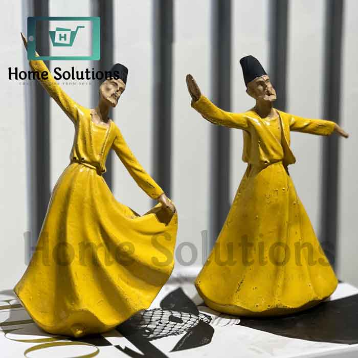 Dervish Sufi Figurines Set - Turkish Spiritual Art Set of 3