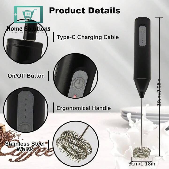 Recharagbel Mini Electric Milk/Coffee Frother - 3 Modes