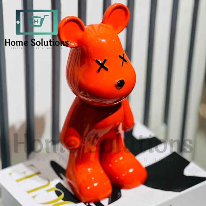 KAWS Bearbrick Style X-Eyes Figurine Abstract Bear Decor