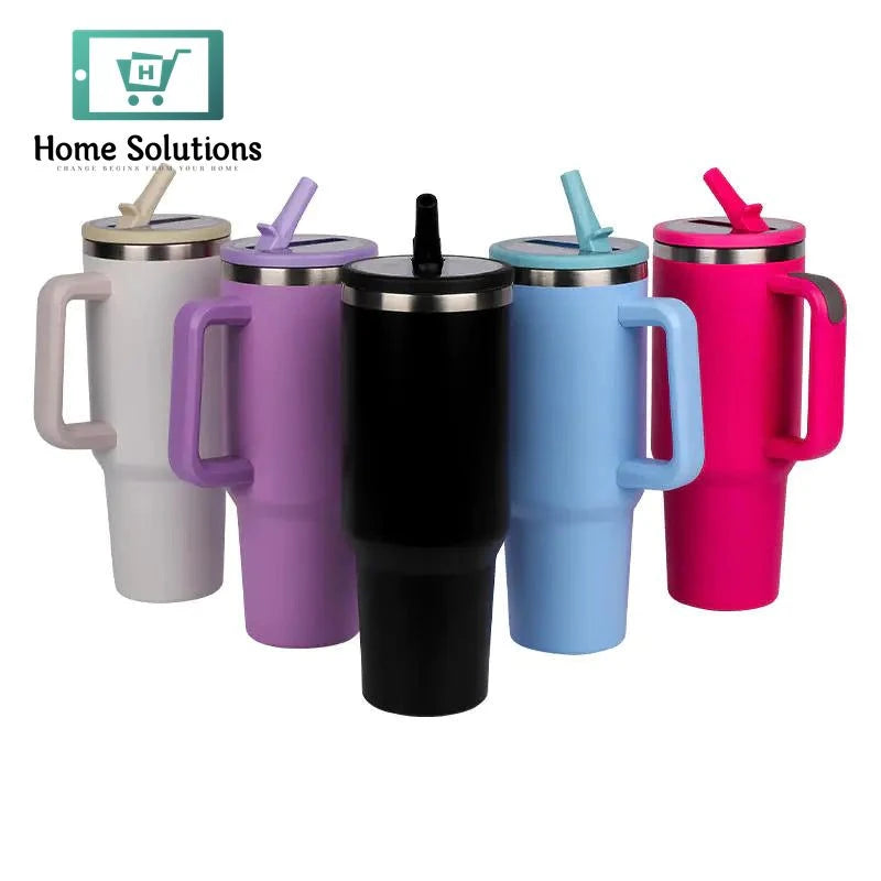 Stainless Steel Insulated Smart Coffee Tumbler with Handle