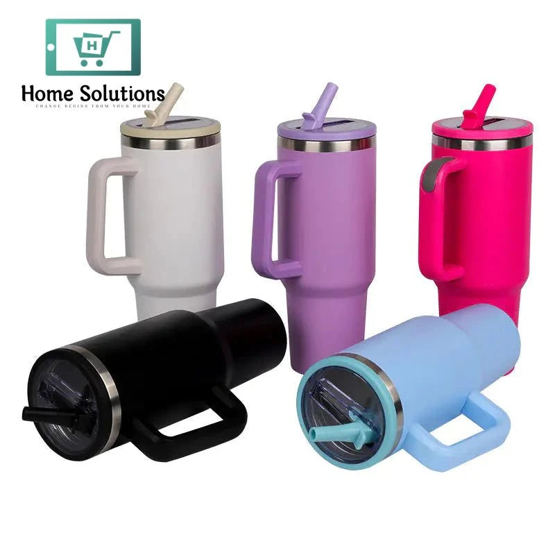 Stainless Steel Insulated Smart Coffee Tumbler with Handle
