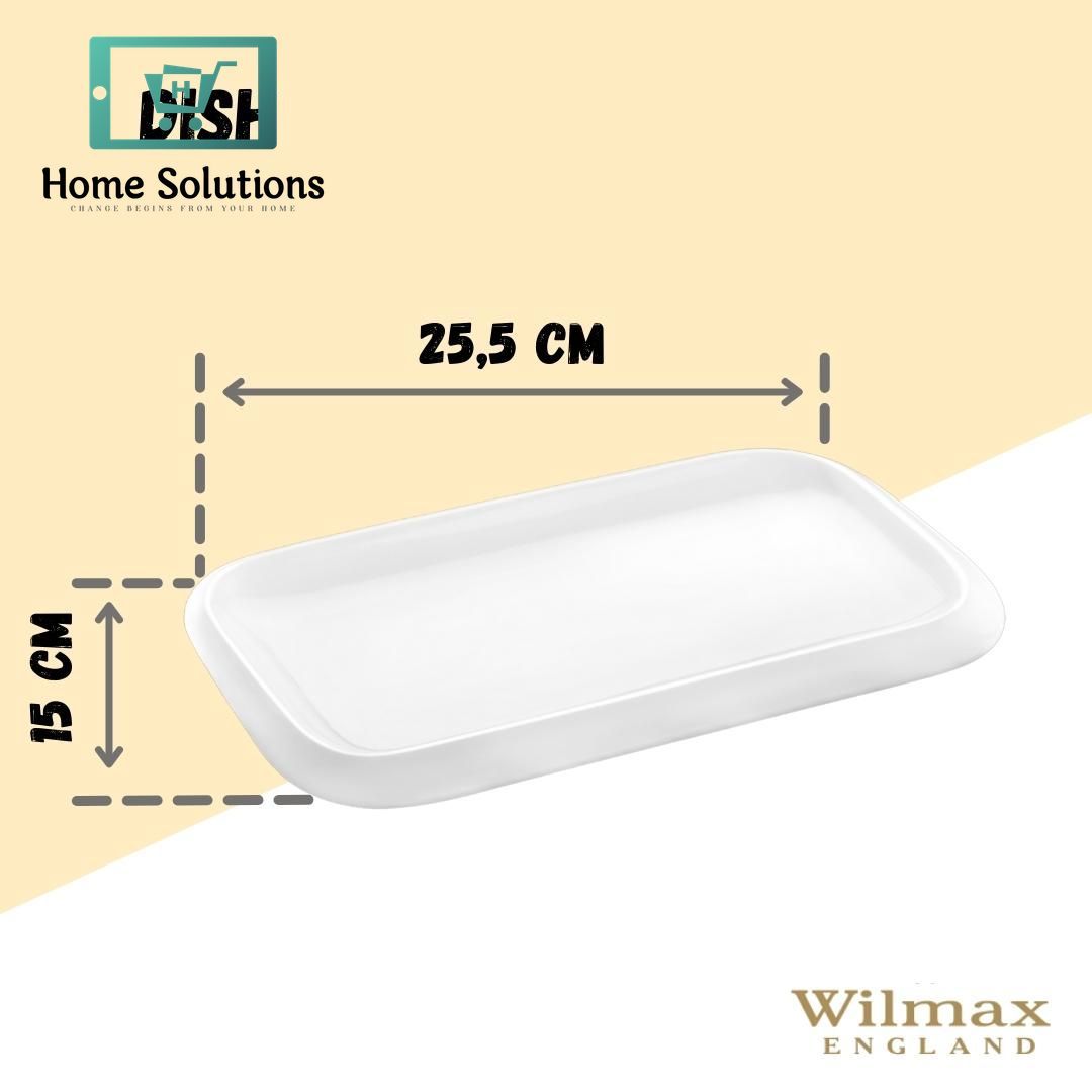 Wilmax England Fine Porcelain Rectangular Dish 10 x 6 Inch