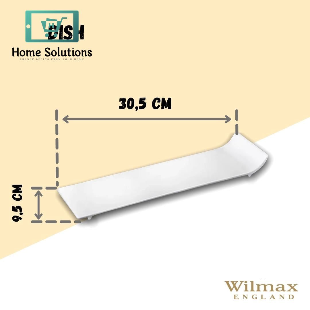 Wilmax England Fine Porcelain Rectangular Dish 12 x 4 Inch