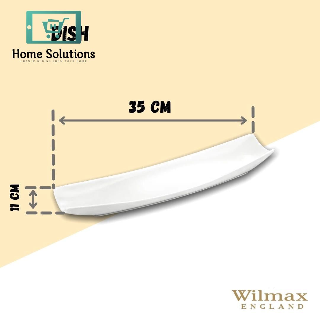 Wilmax England Fine Porcelain Dish 14 x 4.5 Inch Serving Dish