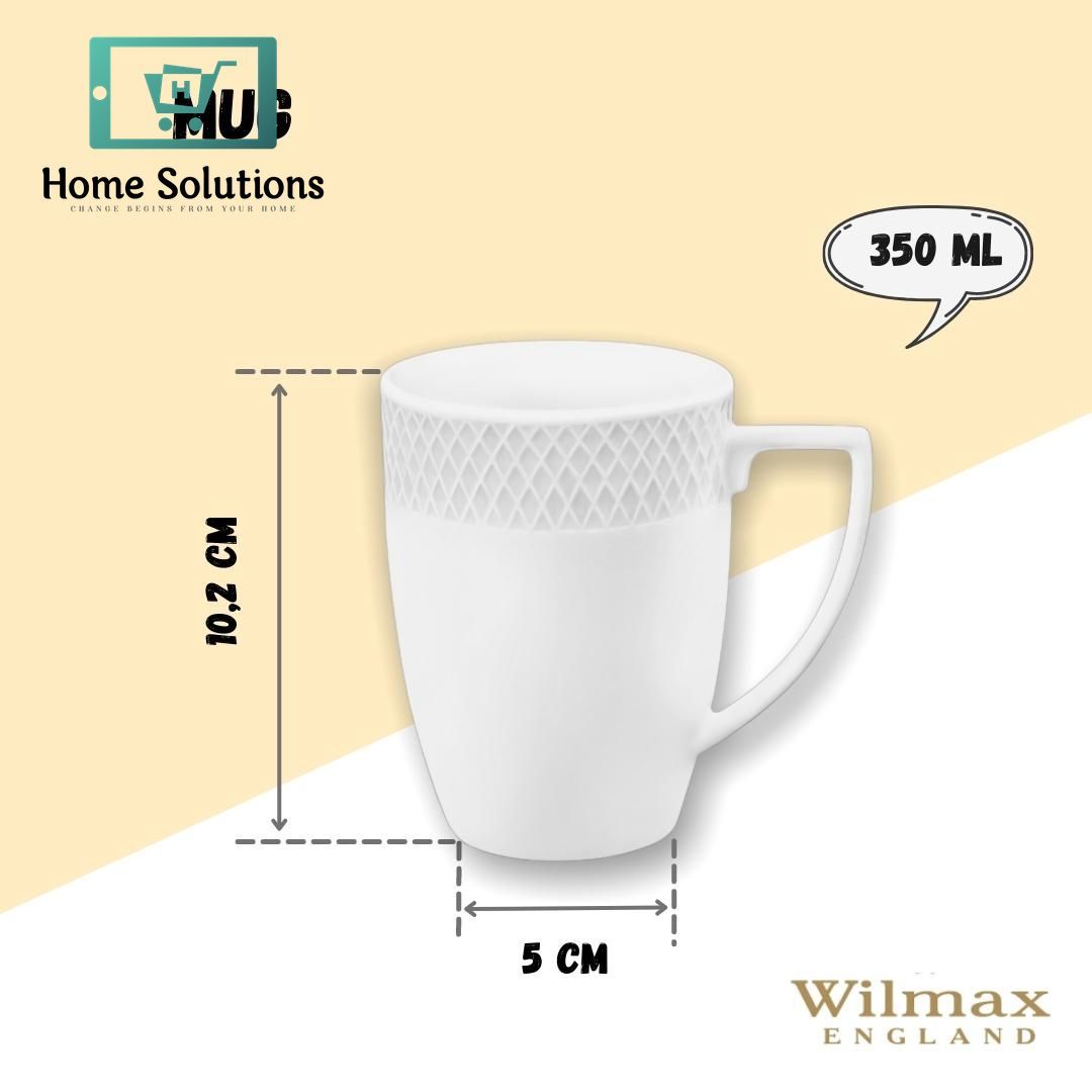Wilmax England JULIA Fine China Mug Set – 350 ml (Set of 2)