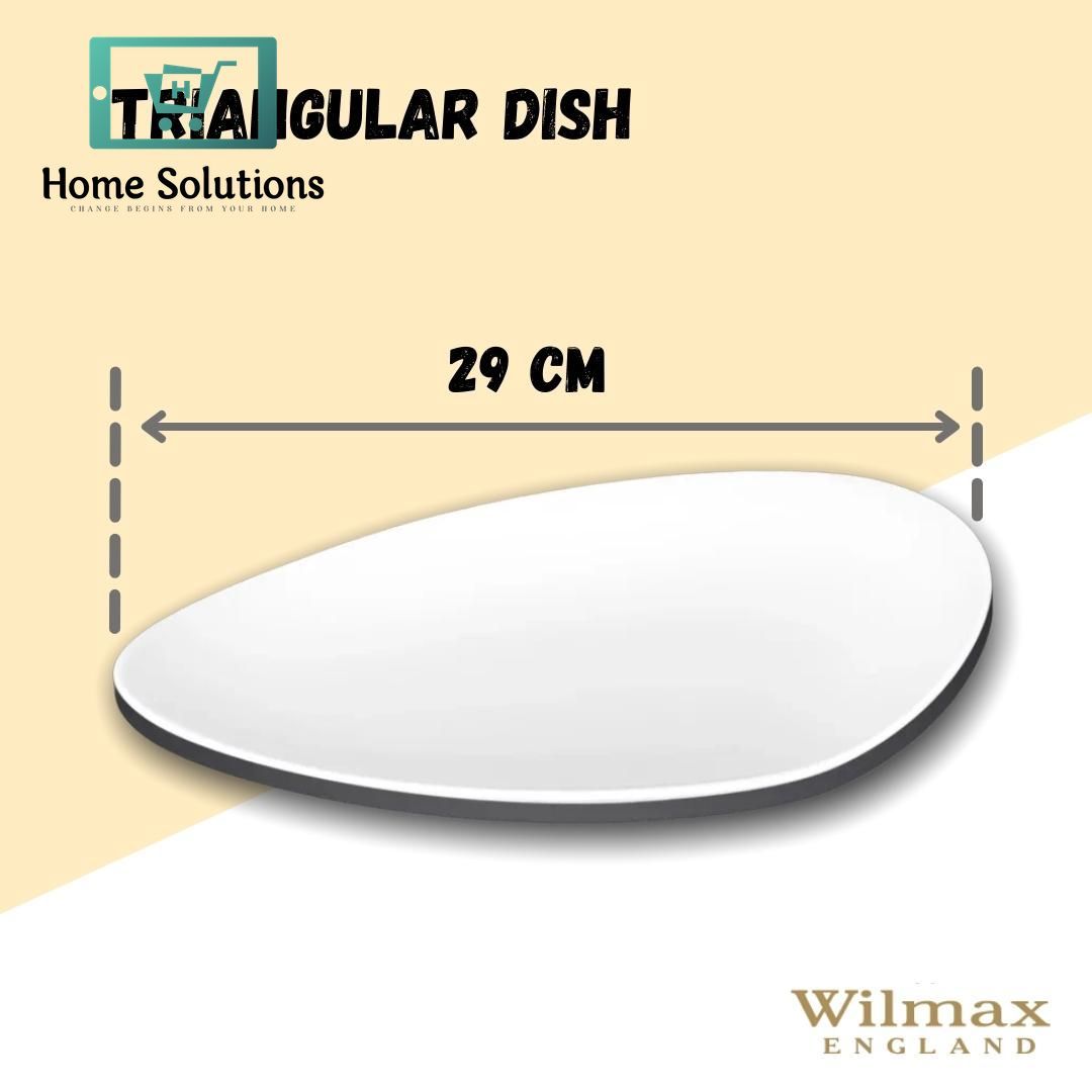 Wilmax England Fine Porcelain Triangular Serving Dish – 29 cm