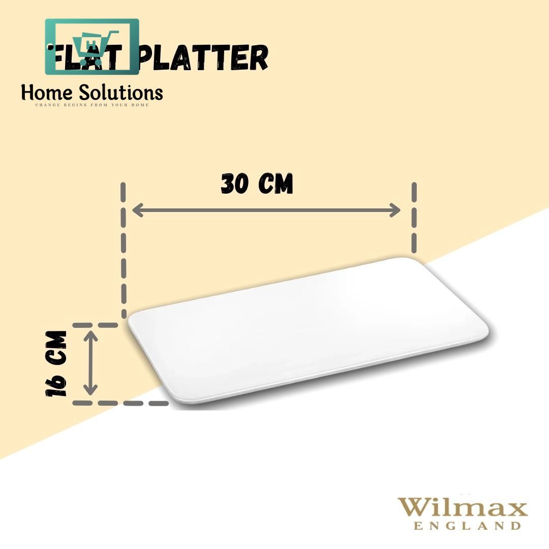 Wilmax England Fine Porcelain Flat Platter 30 x 16 cm