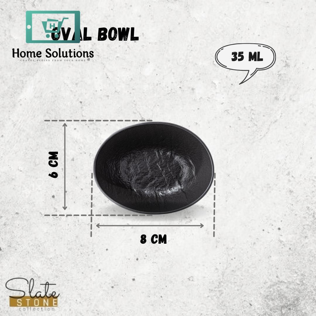 Wilmax England SlateStone Oval Dish 3.25″ × 2.25″ × 1.25″ – Accent Dish
