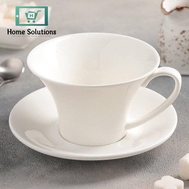 Wilmax England Fine Porcelain Tea Cup & Saucer Set – 330 ml