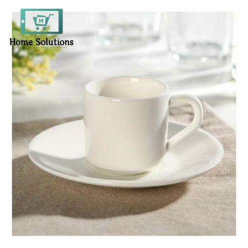 Wilmax England Fine Porcelain Espresso Cup & Saucer Set – 90 ml