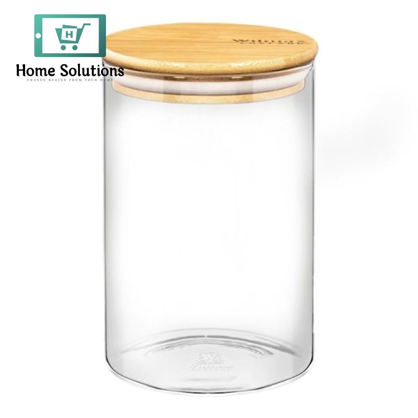 Wilmax Glass Storage Jar with Lid – 4×6 Inch