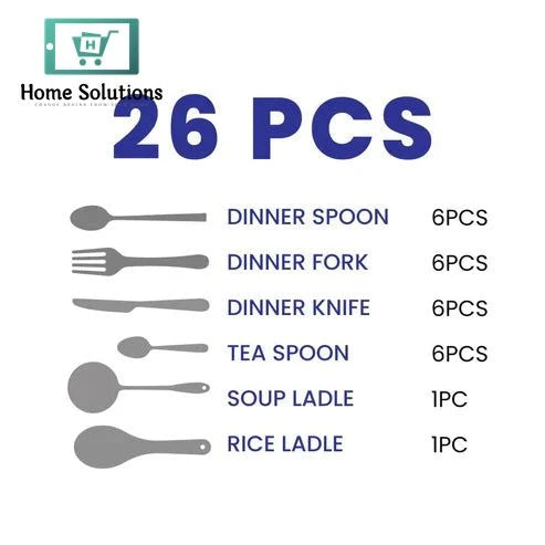 Arshia Premium Cutlery Sets - 26 Pieces - TM762M