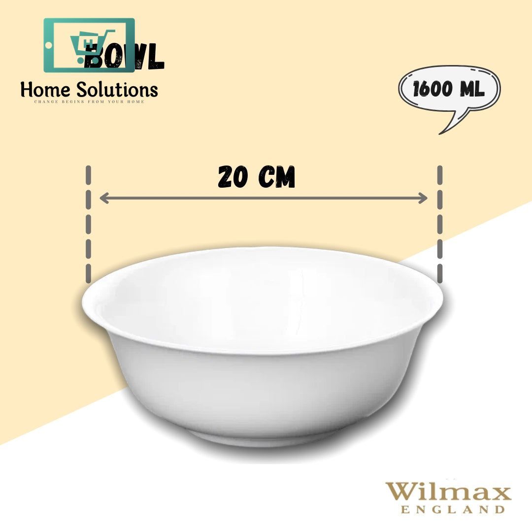 Wilmax England Fine Porcelain Bowls – 300 ml, 700 ml & 1600 ml