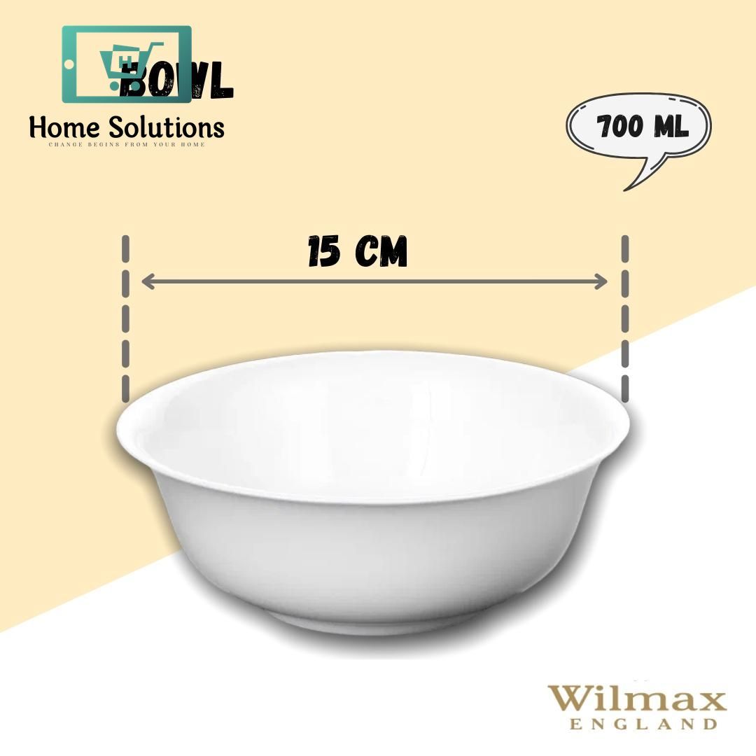 Wilmax England Fine Porcelain Bowls – 300 ml, 700 ml & 1600 ml