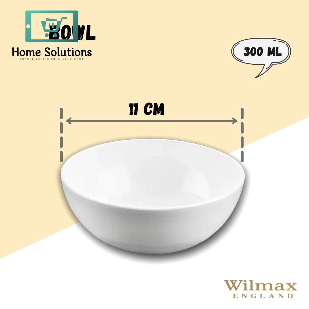 Wilmax England Fine Porcelain Bowl 4.5" | 300 ml Compact Serving Bowl