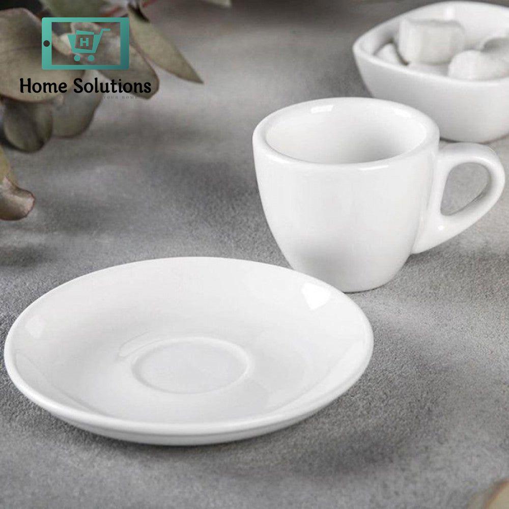 Wilmax England Fine Porcelain Coffee Cup & Saucer Set – 110 ml