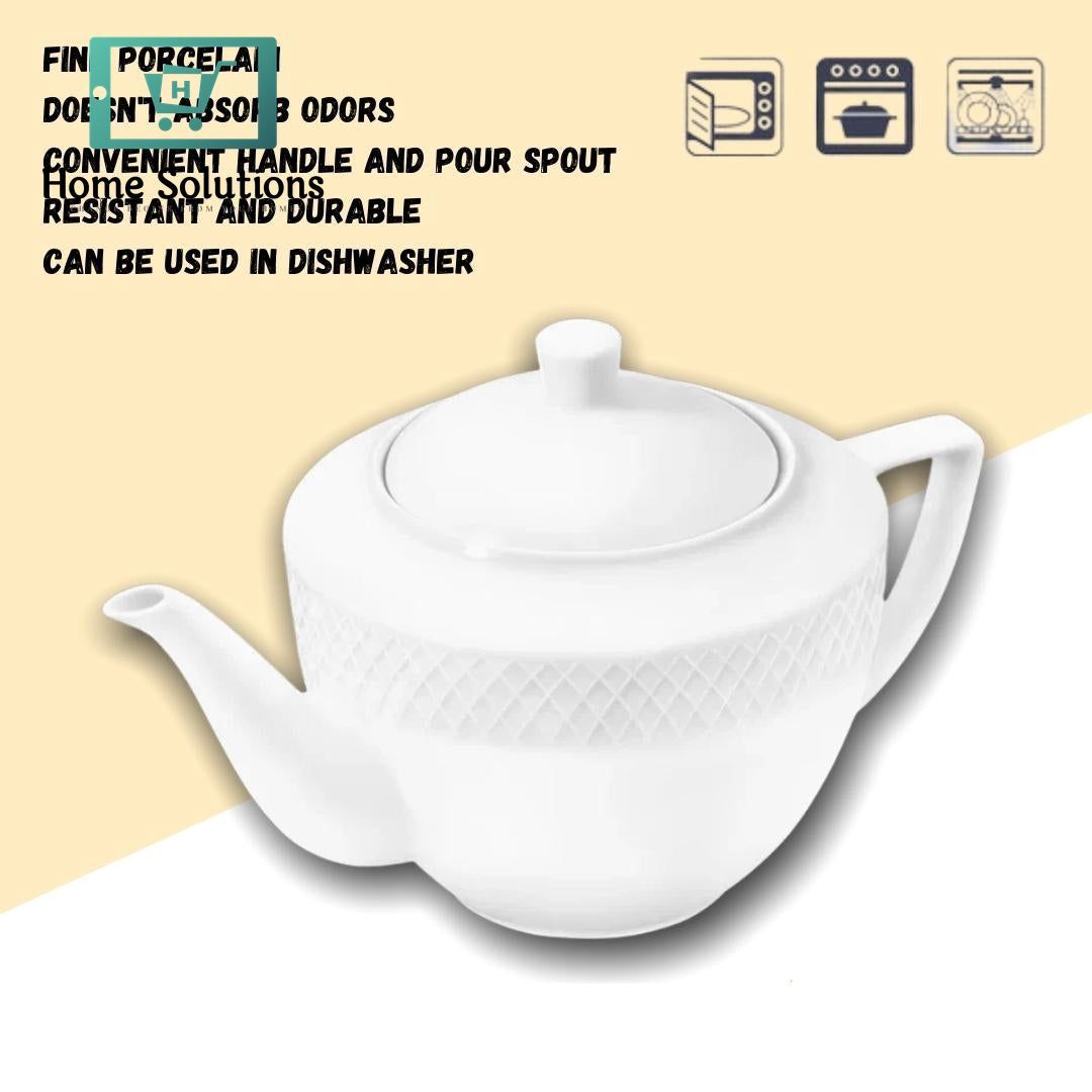 Wilmax England JULIA Classic Porcelain Teapot – 900 ml White
