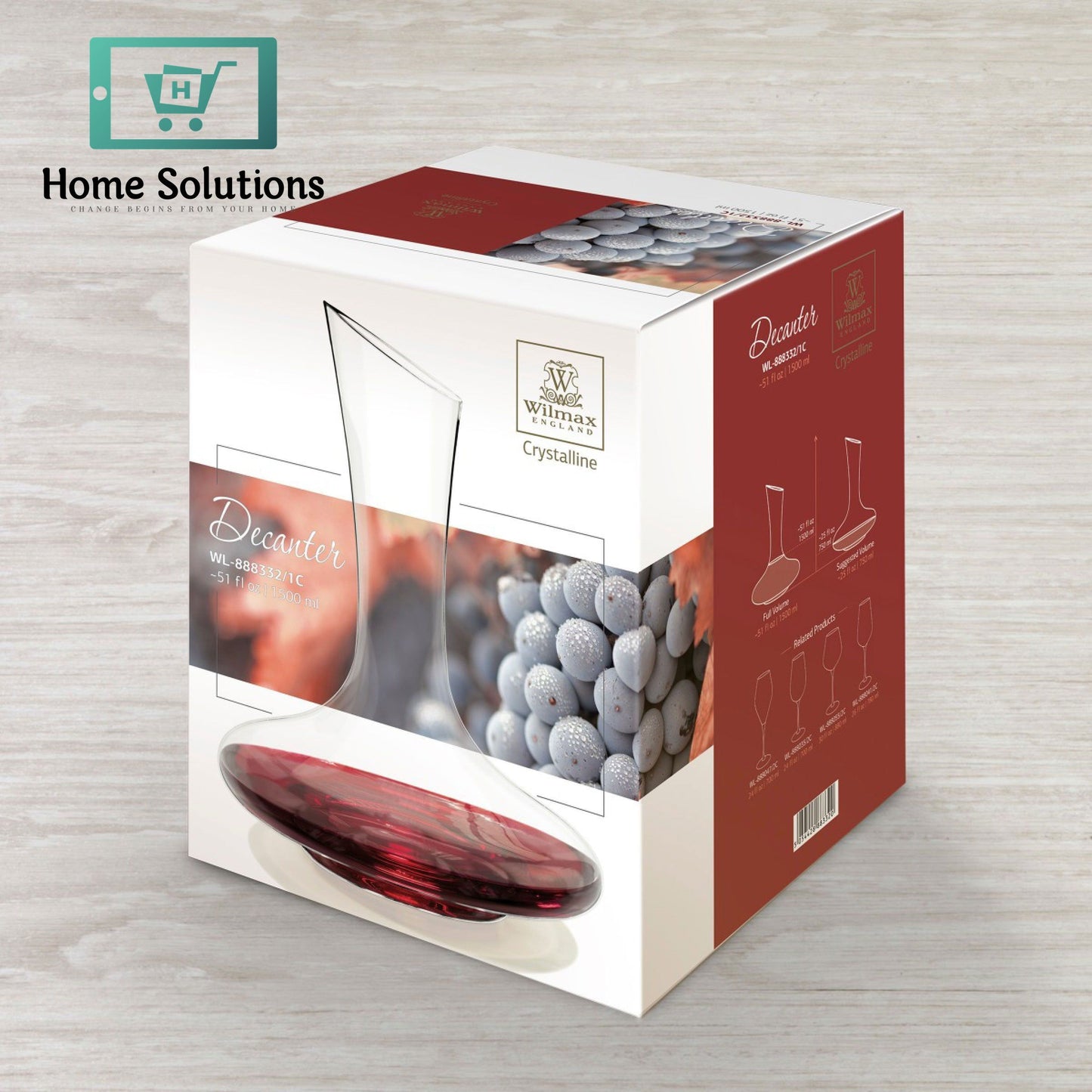 Wilmax England Glass Decanter - 1000ml