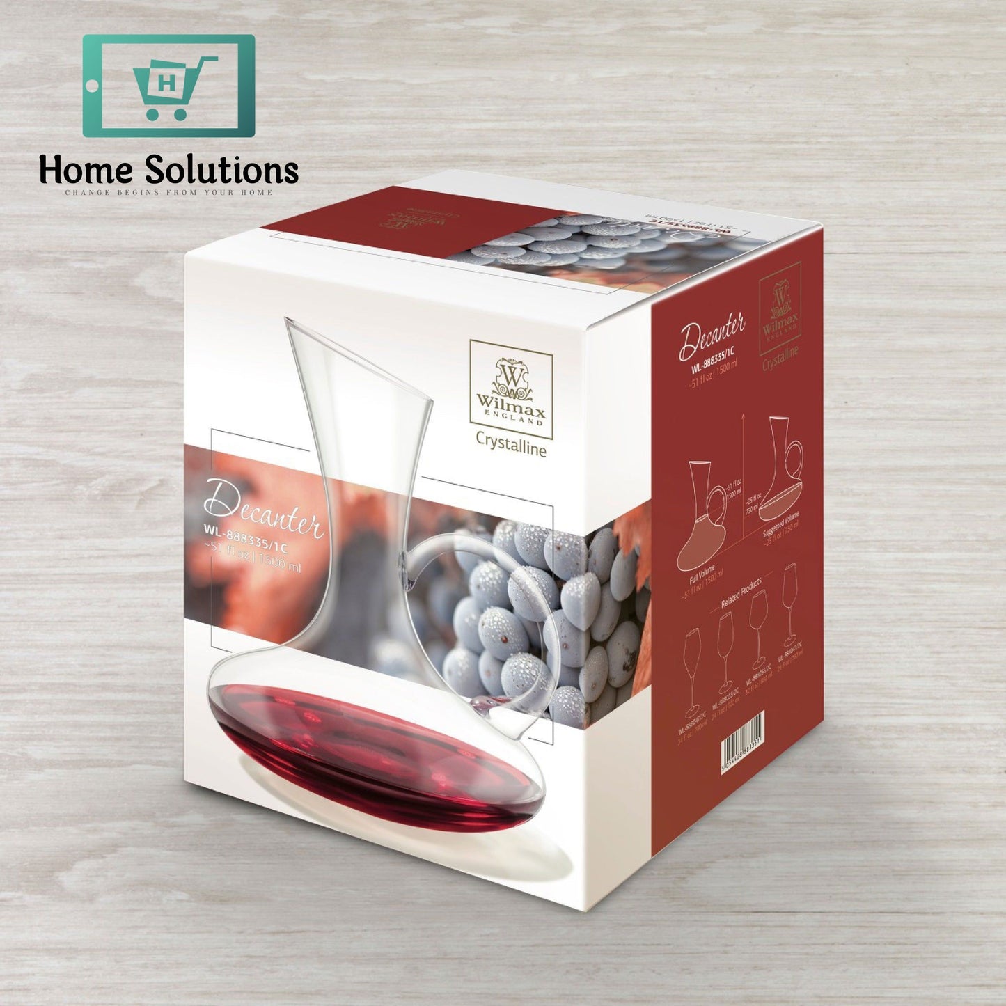 Wilmax England Glass Decanter - 1500ml