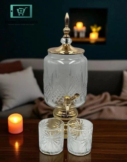 3-Litre Drink Server Set with 6 Glasses – 7 PCS Beverage Dispenser