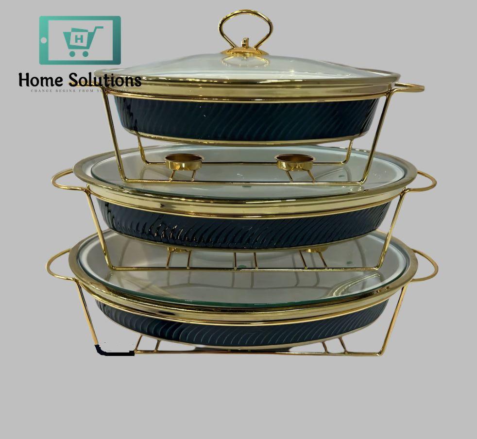 Luxury Oval Porcelain Chafing Dish – Elegant Buffet Food Warmer