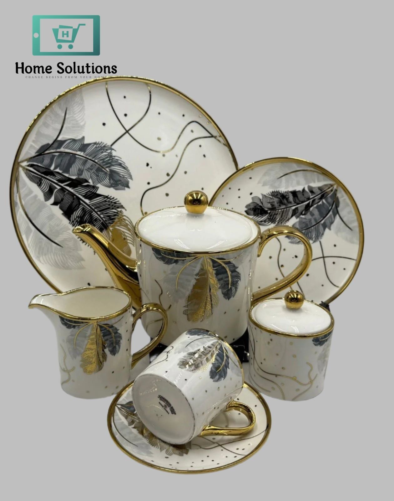 Premium Porcelain Tea Set –| 24-Piece