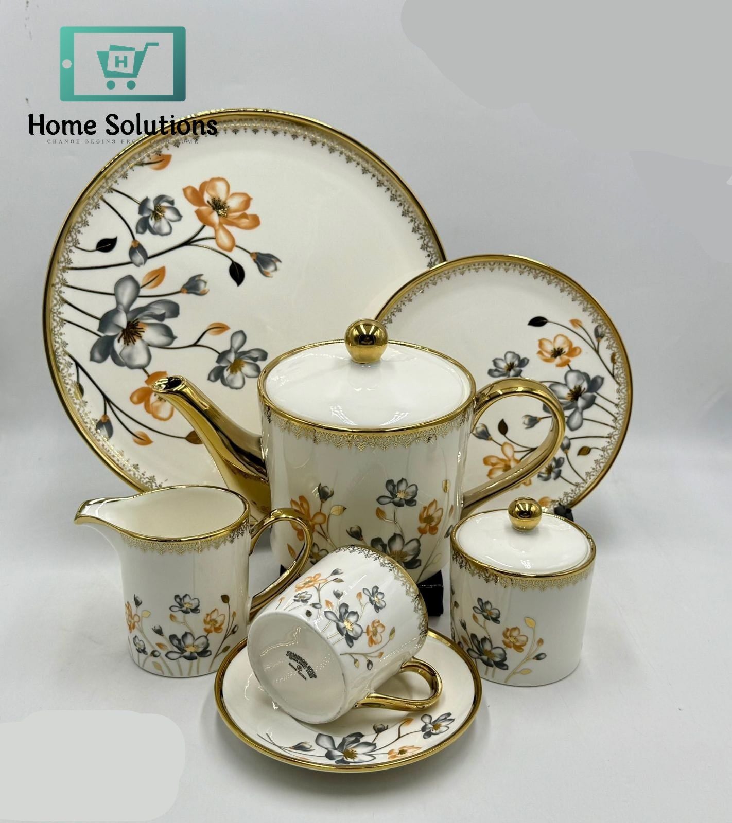 Premium Porcelain Tea Set –| 24-Piece