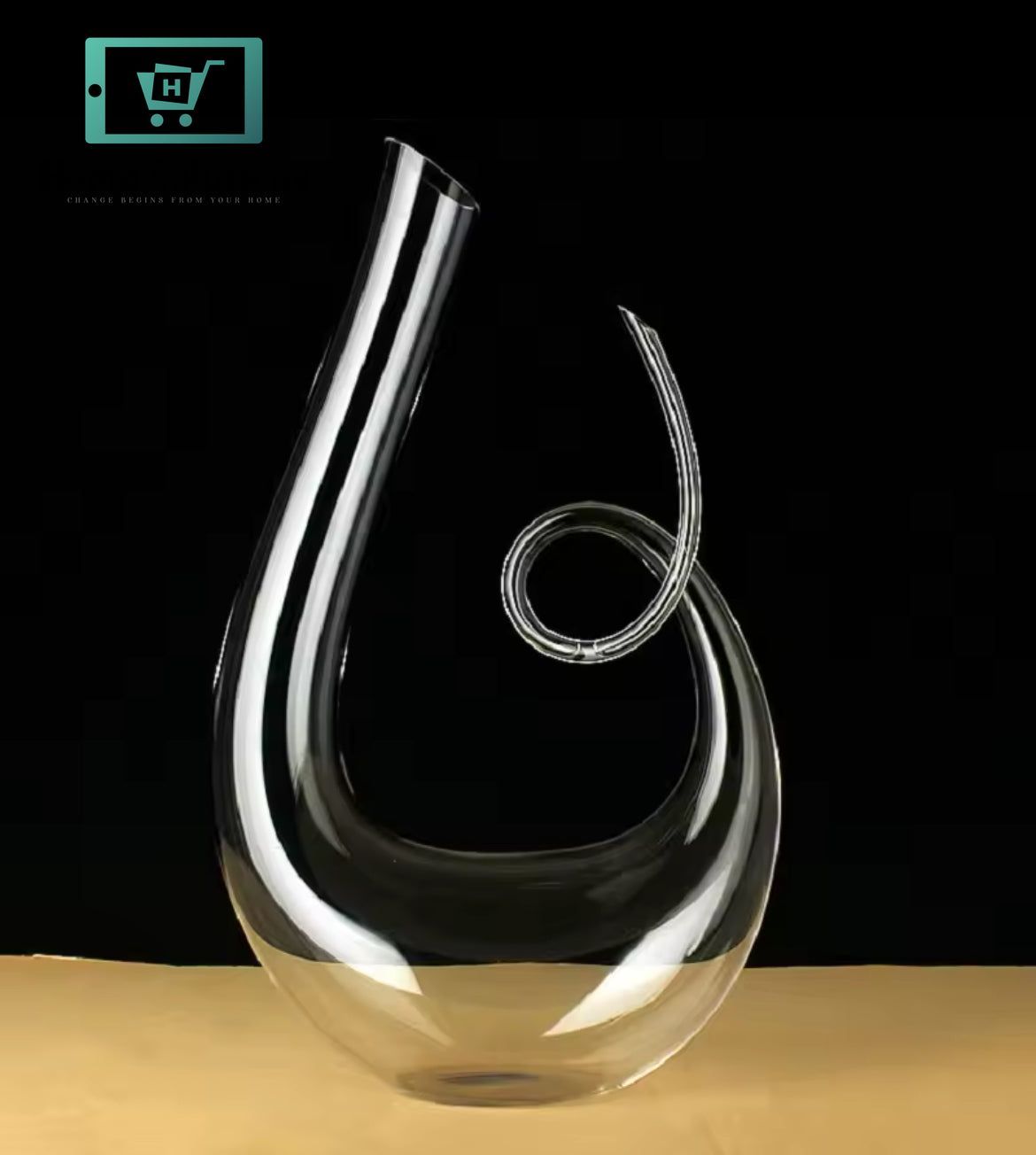 Snuggie Swan Handmade Lead Free Crystal Decanter Carafe - 1500ml