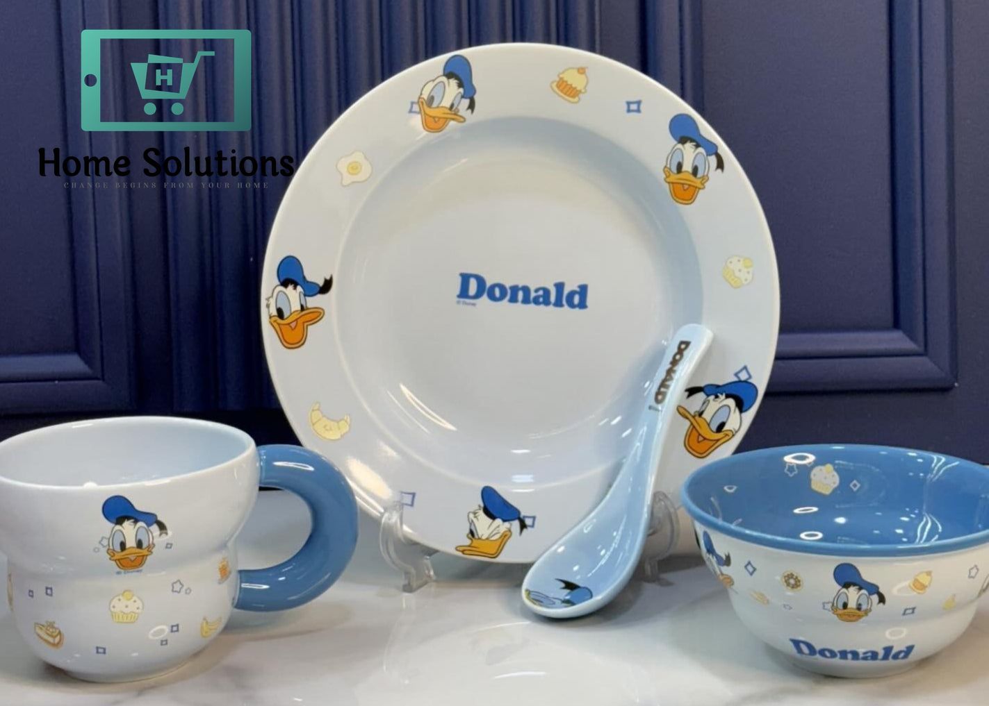 DISNEY Mickey & Friends Dinnerware Meal Set - 6 Pieces - Donald Duck