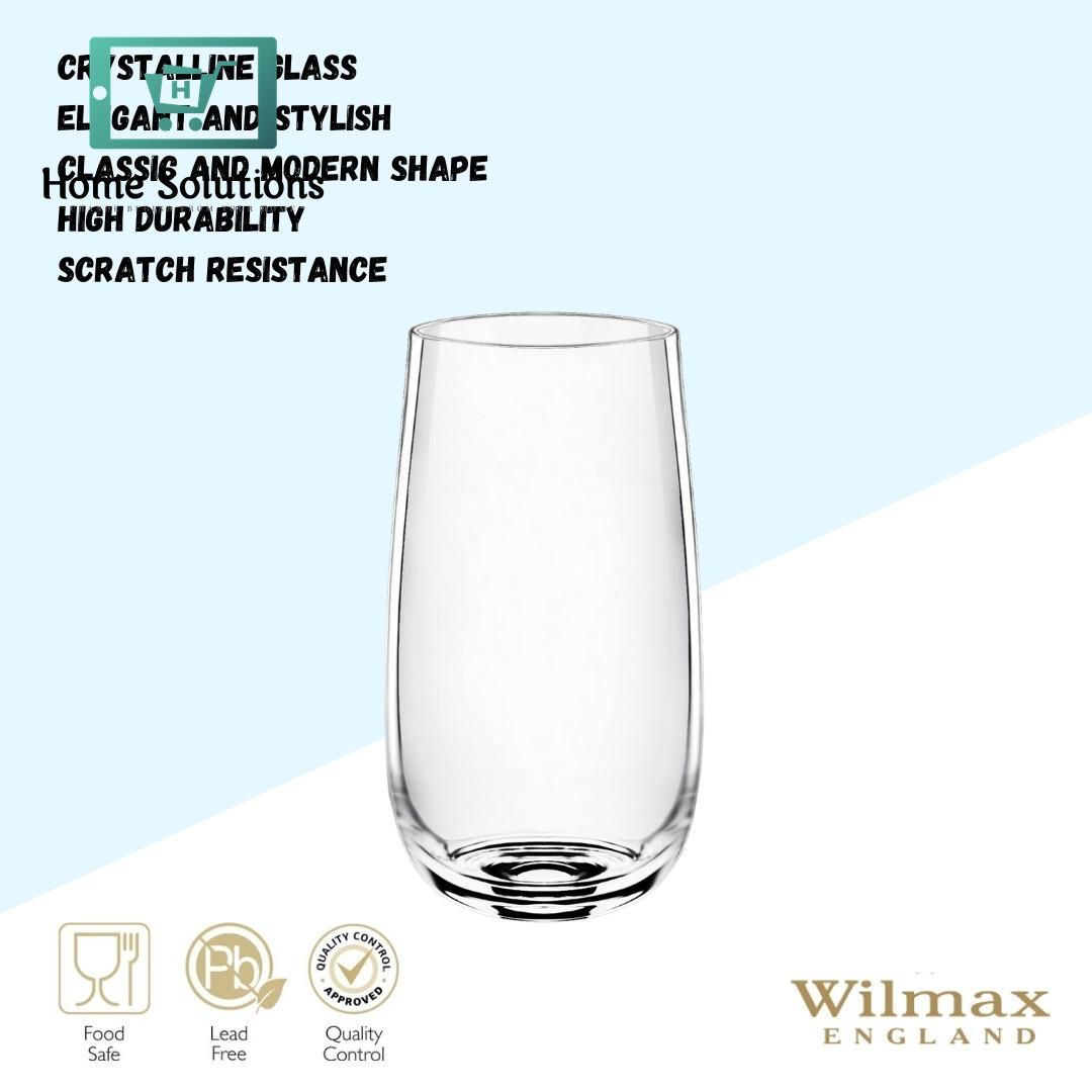 Wilmax Long Drink Glass Set – 540 ml (18 fl oz), Set of 6