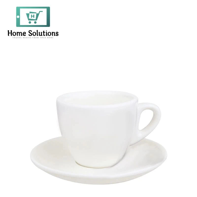Wilmax England Fine Porcelain Coffee Cup & Saucer Set – 110 ml