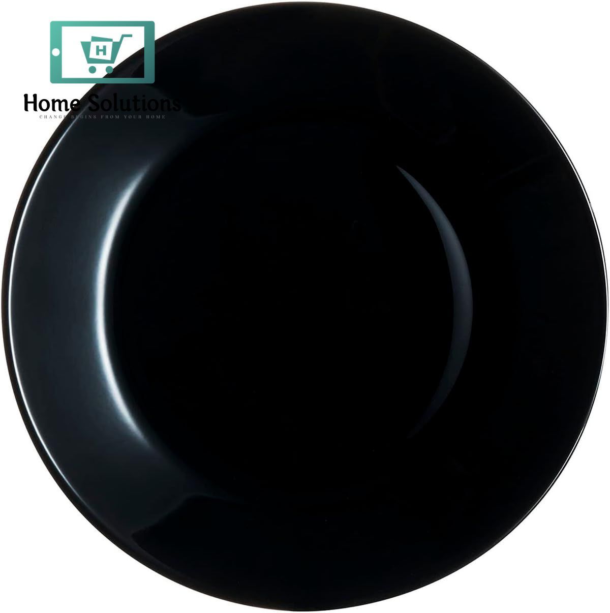 Black Dinner Set 38-Piece – Elegant Plain Design for Modern Dining