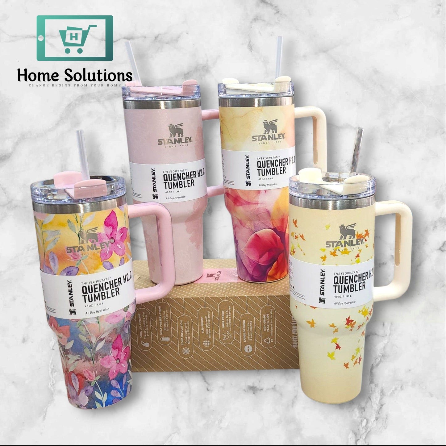 Stanley FlowState™ H2.0 Quencher Tumbler 40oz – Printed Edition with Gift Box