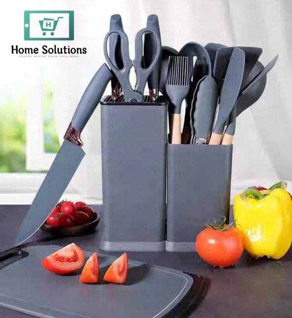Silicone Cooking Utensil Set with Spoons & Knives – 12 PCS Kitchen Utensil