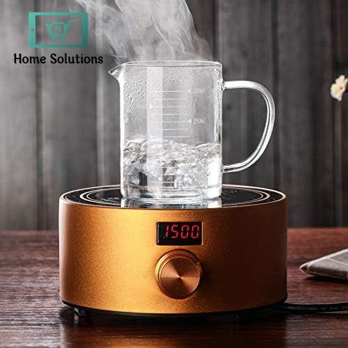 Borosilicate Glass Measuring Jug with Wooden Lid & Handle | 350ml - 500ml