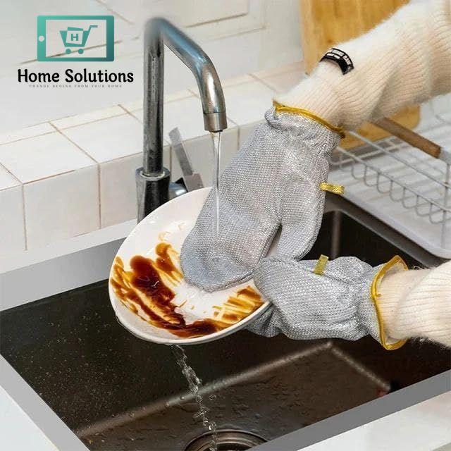 Silicone Dishwashing Gloves for Kitchen Cleaning – Heat & Water Resistant