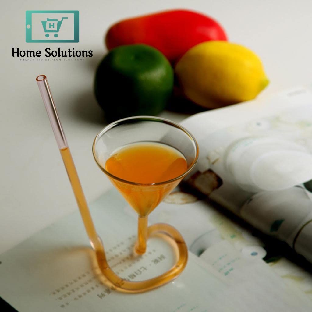 Spiral Straw Cocktail Glass
