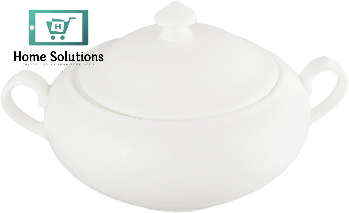 Wilmax England Fine Porcelain Tureen with Lid | 2800 ml White