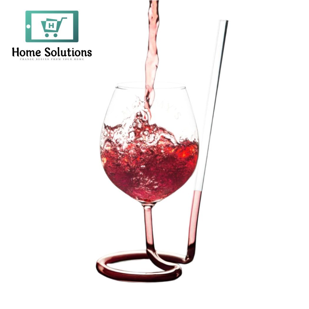 Spiral Straw Wine Glass