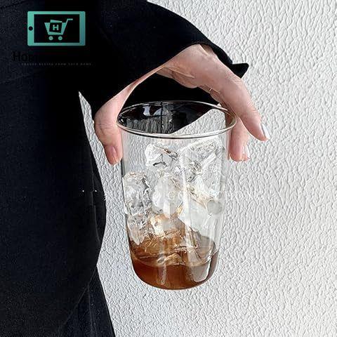 POP Basic Clear Glass Ice Tea / Cold Coffee - 420ml