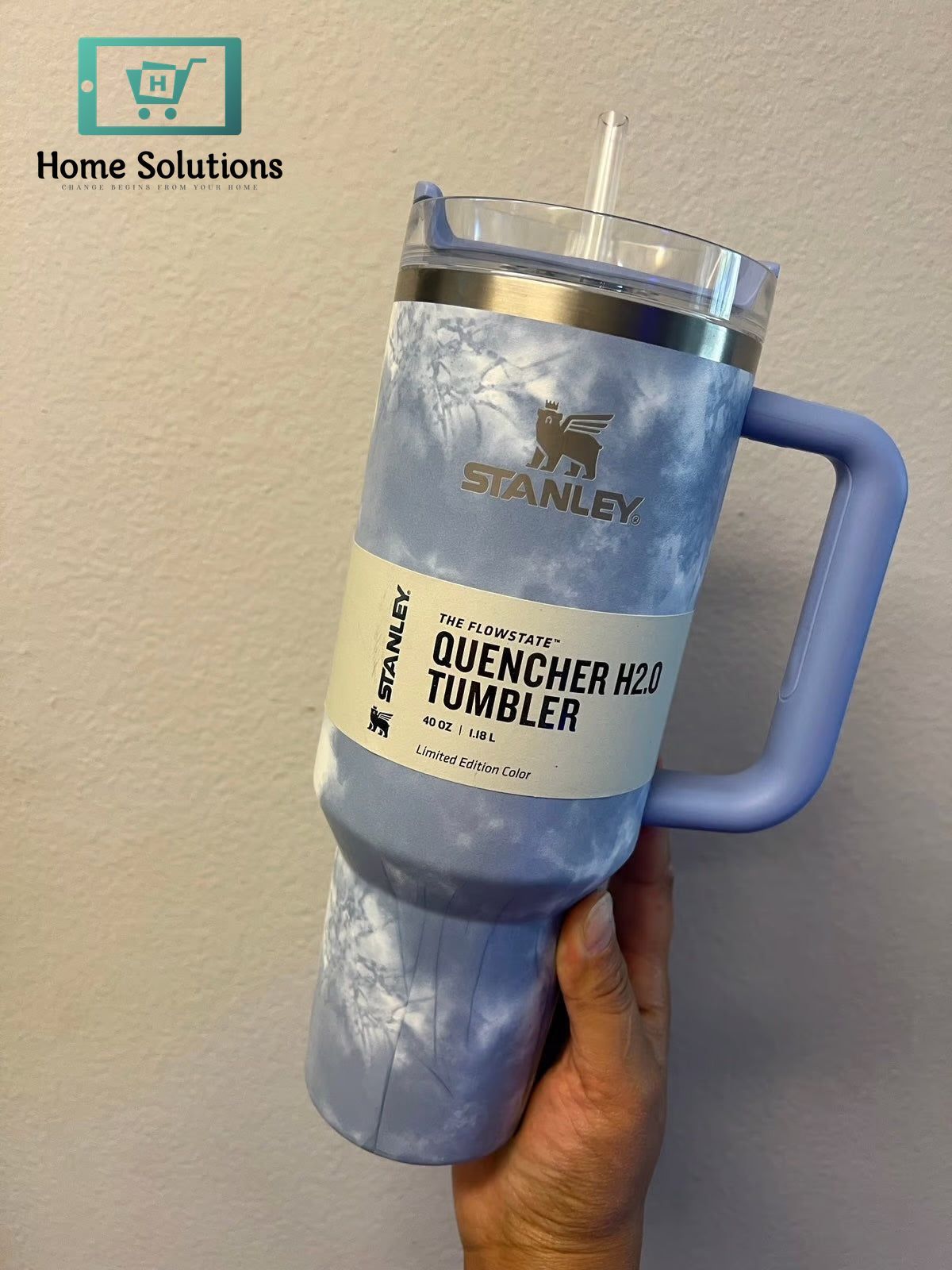Stanley The Quencher H2.0 FlowState™ Tumbler | 40 OZ | Tie Die Blue