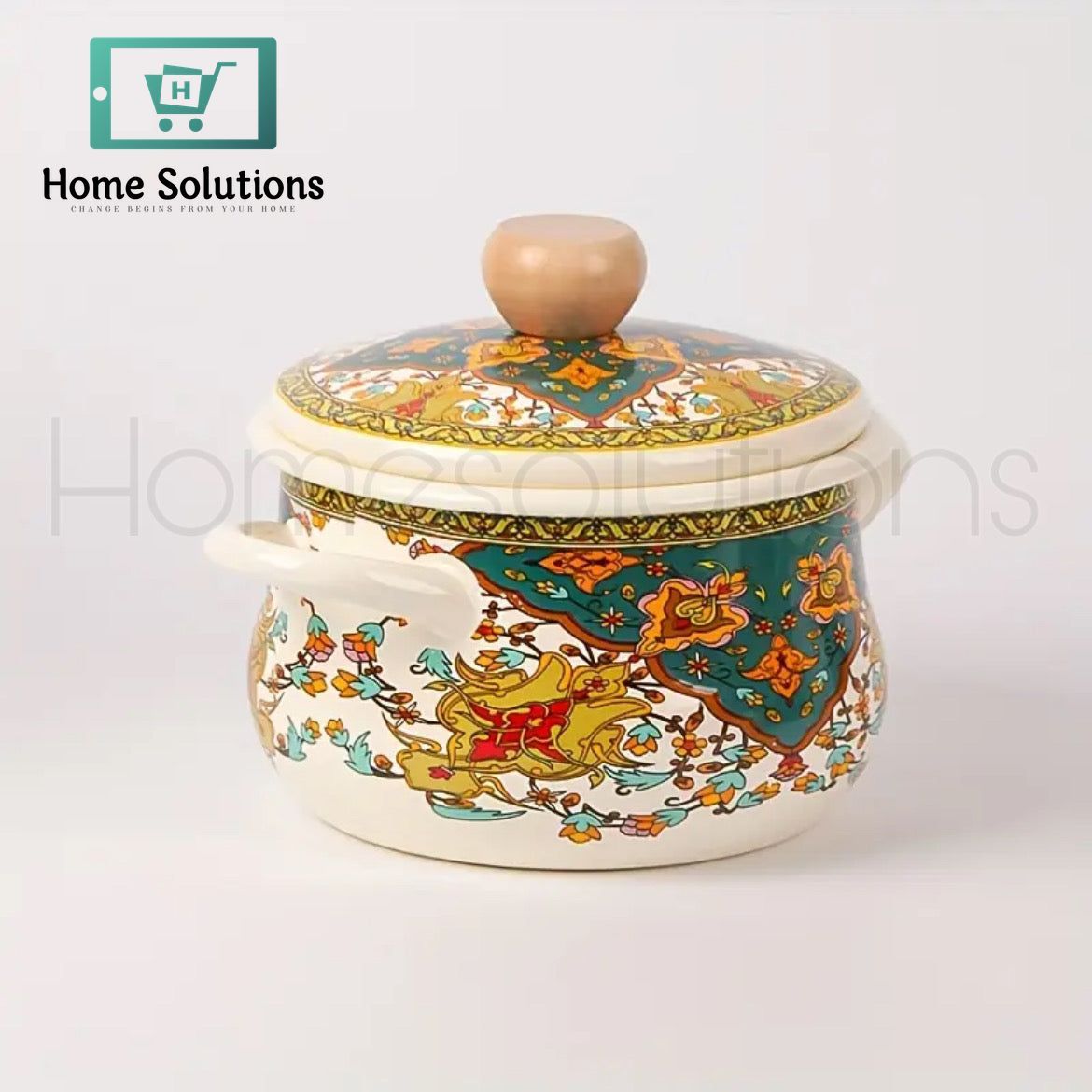Vintage Enamel Stew Ceramic (tamchini) Pot