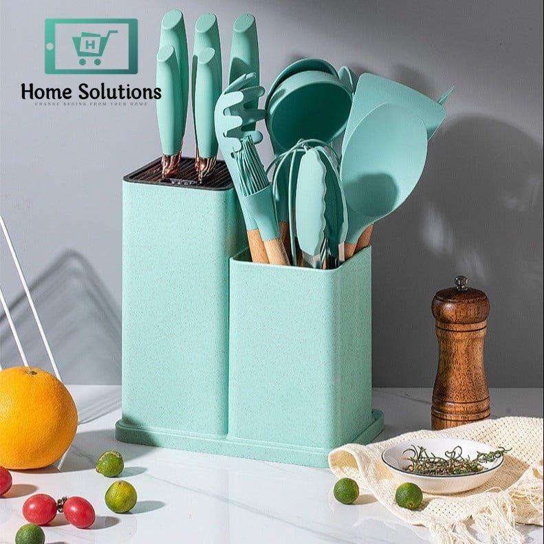 Silicone Cooking Utensil Set with Spoons & Knives – 12 PCS Kitchen Utensil