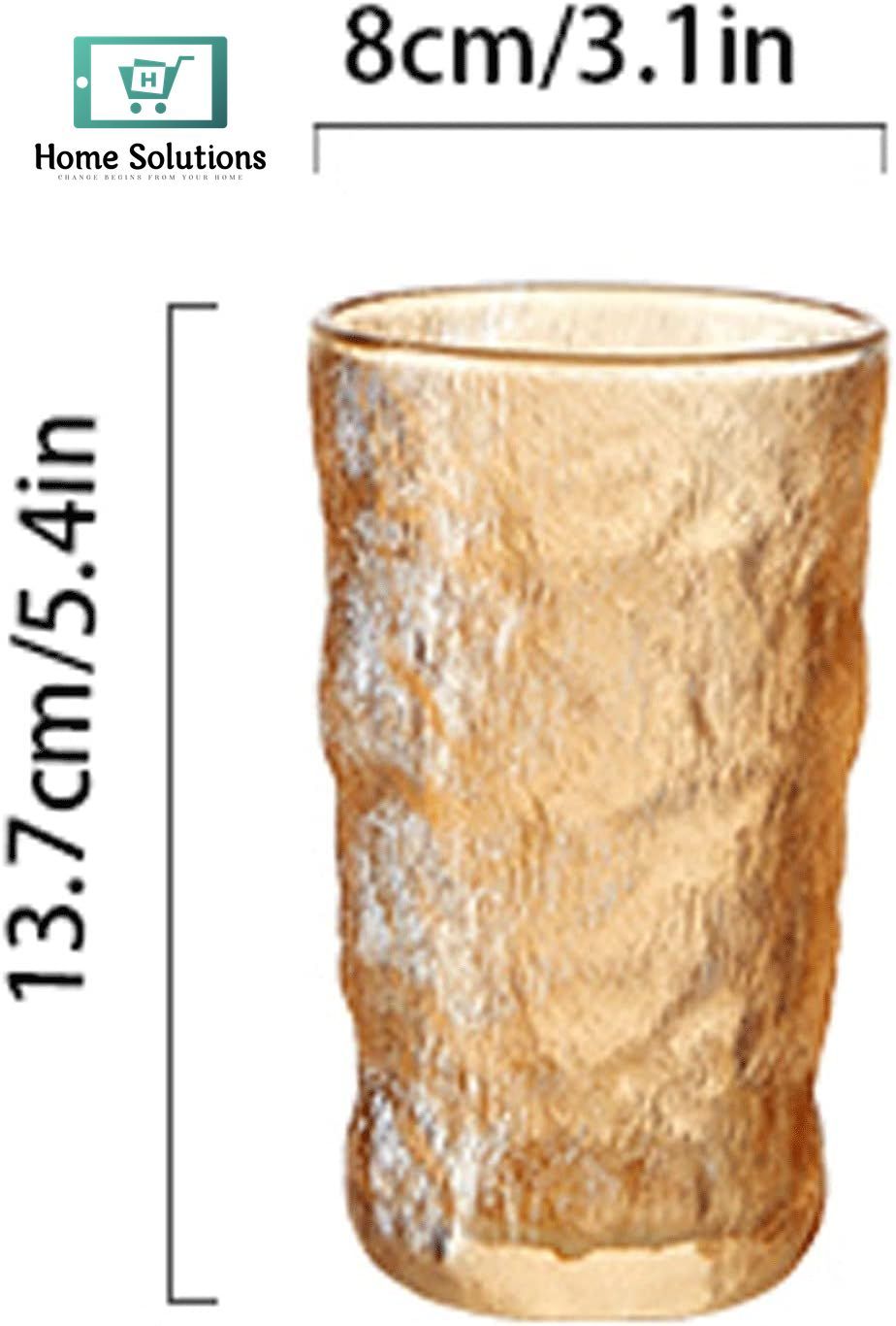 6 Piece Gold Frozen Ice Drink Glass Set – 400ml